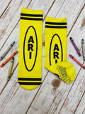Yellow Crayon Socks - Sweet Reasons
