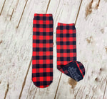 Classic Red Buffalo Plaid Socks - Sweet Reasons