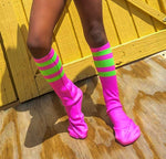 Hot Pink Tube Socks - Sweet Reasons