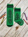 Green Crayon Socks - Sweet Reasons